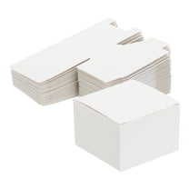 Uxcell Gift Boxes with Lids, 25Pcs 2.36x2.36x1.57 inch Paper Boxes Kraft White