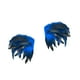 thumbnail image 5 of Capa de plumas gótica con capas de plumas para los hombros, disfraz de cosplay Azul brillante, 5 of 9