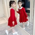 thumbnail image 3 of Vestido de niña Primavera y Otoño estilo estudiante estilo occidental Falda estilo Chanel Ropa infantil mediana y grande Vestido de princesa, 3 of 4