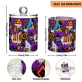 thumbnail image 5 of Yayeee 2 Pack Qtip Holder Bathroom Cotton Swab Canister with Lid Clear Dispenser Set, Purple Simple Triangles, 5 of 6
