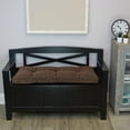 thumbnail image 2 of The Gripper Non-Slip Tufted Bench Cushion for Indoor Furniture, Entryway Storage, Bay Window, Corner Nook or Piano Seat, 35 Inches, Brown, 2 of 5