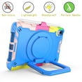 thumbnail image 4 of SaniMore for iPad Mini 6th Generation 8.3" 2021 Kids Case, Multi-Functional Cover with Handle Shoulder Strap & 360° Rotatable Kickstand Pencil Holder Shockproof Protective Shell, Colorful Blue, 4 of 8