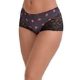 thumbnail image 5 of INSPIRE CHIC Mother's Day Women's Lace Butt-Lifting Tummy Control Mid Rise Panties Breathable Full Coverage Boyshorts S Red, 5 of 5