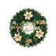 thumbnail image 5 of Guirnalda de decoración navideña, corona navideña para colgar en la puerta, invierno, decoración tres flores doradas, 5 of 9