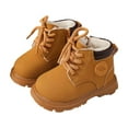 thumbnail image 2 of Toddler Work Boots Winter Waterproof Ankle Lace Up Chunky Boot Fashion Casual Classic Cute Comfortable Lightweight Snow Boots Construction Boots, 2 of 5