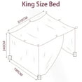 thumbnail image 2 of Mesh Square Mosquito Net 4 Openings Netting Mosquito Net for Beds, 190X210X240CM Mesh Mosquito Netting for Bed (Square), 2 of 5