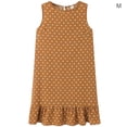 thumbnail image 1 of Vestido De Mujer Sin Mangas Chaleco De Puntos Vestido Suelto De Cuello Redondo Con Volantes, Caqui, M Yuarrent AP002086-02, 1 of 7