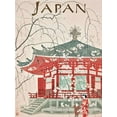 thumbnail image 2 of Vintage Apple Collection 15x18 Gold Ornate Wood Framed with Double Matting Museum Art Print Titled - Japan I, 2 of 4
