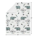 thumbnail image 3 of Sweet Jojo Designs Bear Mountain Blue and Black Baby Security Blanket, 3 of 5