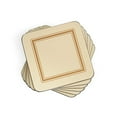 thumbnail image 1 of Pimpernel Classic Cream Collection Coasters | Set of 6 | Cork Backed Board | Heat and Stain Resistant | Drinks Coaster for Tabletop Protection | Measures 4â€ x 4â€, 1 of 4