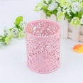 thumbnail image 4 of EECOO Pen Holder Container,Office Desk Hollow Rose Flower Pattern Pen Pencil Pot Holder Container Organizer(Pink), 4 of 9