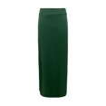 thumbnail image 3 of Faldas largas Falda básica con abertura lateral Color sólido Mujer Estilo sexy Diseño simple Traje de vacaciones Ygjytge ejercito verde T M para Mujer, 3 of 8