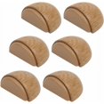 thumbnail image 1 of Juego de 6 topes de puerta - Tope de puerta de madera adhesivo para suelos y parquet (Haya), 1 of 4