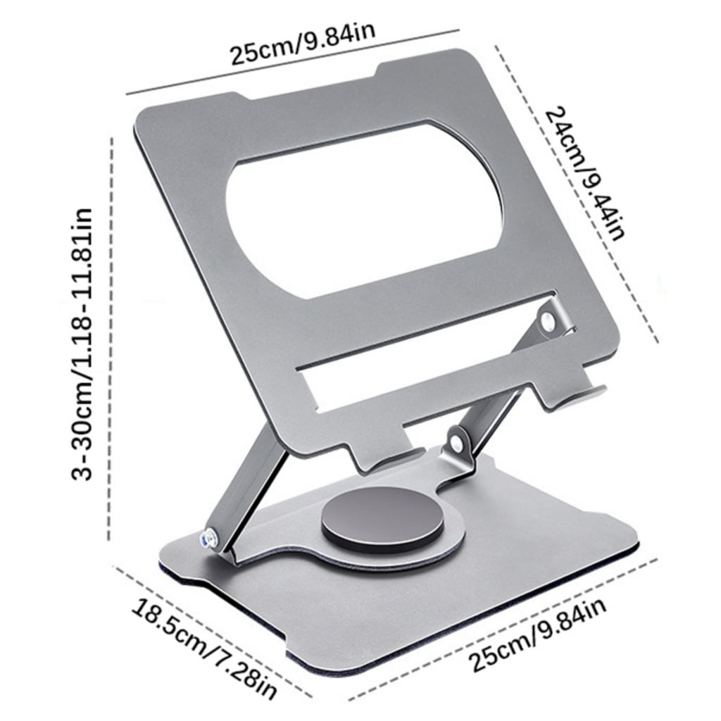 Miiottaa Adjustment Laptop Stand Foldable Carbon Steel Risers with AntiSlip Base Ventilated Frame for Up to 17Inch Notebook
