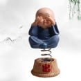 thumbnail image 4 of 4 Unids / Set Primavera Lindo De Dibujos Animados Pequeño Monje Muñeca Decoración Auto Tablero Temblor Adorno De La Cabeza De Juguete Del Niño De Regalo Baoblaze Resina Little Monk Figurine, 4 of 8