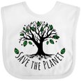 thumbnail image 3 of Inktastic Save the Planet Tree Design with Green Leaves Boys or Girls Baby Bib, 3 of 4