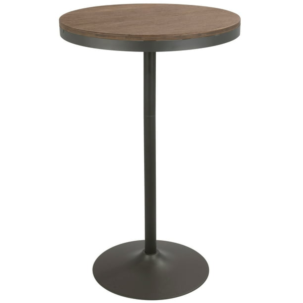 Dakota Industrial Adjustable Bar / Dinette Table in Grey ...