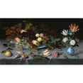 thumbnail image 2 of Balthasar van der Ast 24x15 Gold Ornate Framed and Double Matted Museum Art Print Titled - Still Life with Fruit and Flowers (1620 - 1621), 2 of 4