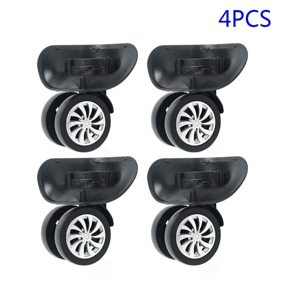 4Pcs/Set Replacement Luggage Suitcase Wheels Swivel Universal Wheel Black