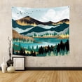 thumbnail image 5 of PBOBRIICH Vintage Green Mountain Tapestry Wall Hanging,Forest Tree Moon Tapestries for Dorm Living Room Bedroom Decor, 5 of 5