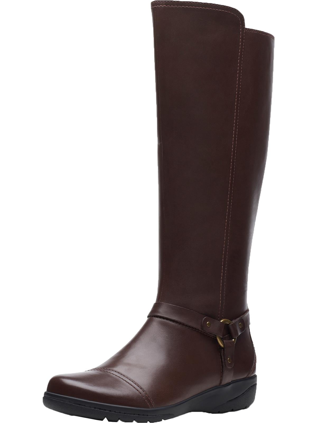 Clarks Womens Cheyn Lindie Leather Knee-High Riding Boots - Walmart.com