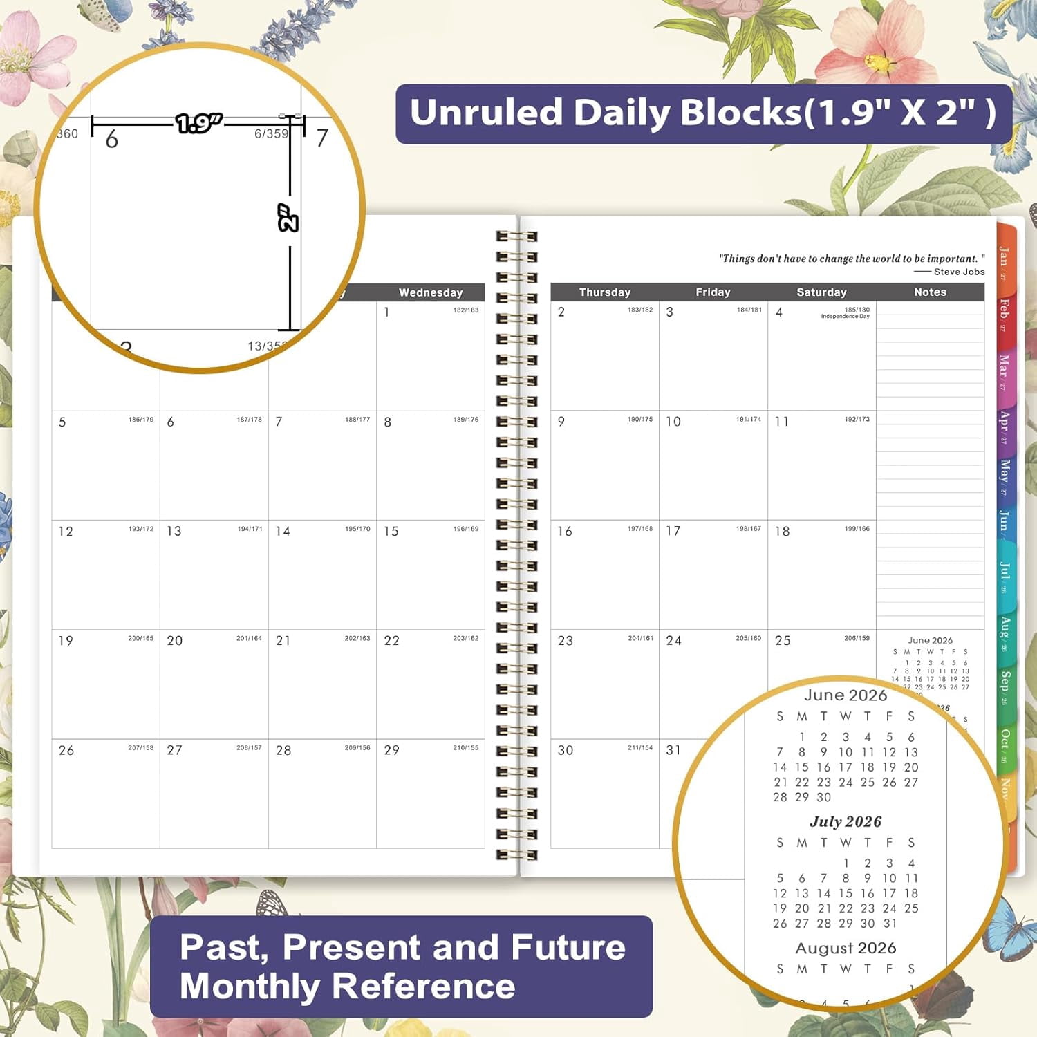 Monthly Planner 2026 To 2029, 3 Year Calendar Planner, July 2026 To June 2029, 8.5 x 11 Inch Large Format, Monthly Layout, Tabs and Pocket
