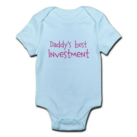 CafePress - Daddys Best Investment Body Suit - Baby Light