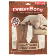 DreamBone Peanut Butter Flavored Rawhide-Free Dog Chews, Large, 12 Oz. (3 Count)
