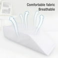 thumbnail image 3 of Sleeping Leg Elevating Pillow, Easy To Use Leg Elevating Wedge Pillow Comfortable White  for Knee Support, 3 of 7