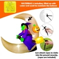 thumbnail image 4 of 4.6 FT Long Halloween Inflatable Decoration Witch On The Moon LED Lighted Blow Up, 4 of 6