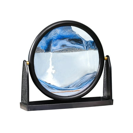 

Yoone Nice-looking Hourglass Picture Stable Base Glass Decorative 3D Moving Sand Craft for Home