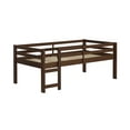 thumbnail image 1 of Walker Edison Alexander Classic Solid Wood Stackable Jr Twin over Low Loft Bunk Bed, Twin Size, Walnut, 1 of 2