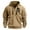 Khaki, variant on Cmfcve Men's Big & Tall Hoodies Half-Zip Hooded Work Sweatshirt Long Sleeve Multiple Pockets Color Blocked Outdoor Jacket Top