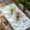 Blue, variant on Easter Colorful Eggs Table Cloths for 3 Foot Rectangle Tables, Spring Flowers Leaves Country Plants Patio Waterproof Elastic Fitted Tablecloths, Washable Rectangular Table Cover for Camping