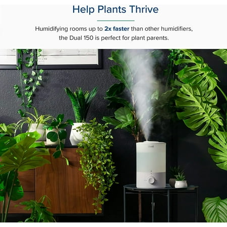 Levoit Cool Mist Humidifier for Room, 3L Top-Fill Humidifier for Bedrooms, and Baby Nurseries, with Aromatherapy, Dual 150, White