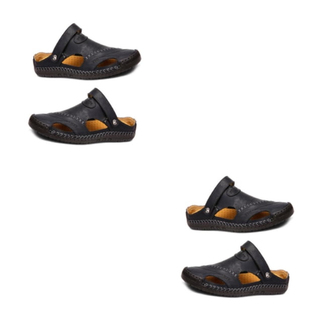 Minnieouse 1 par de sandalias de hombre Primavera Verano transpirable antideslizante reemplazo senderismo viaje marido padre zapatos regalo negro Negro treinta y nueve 2piezas