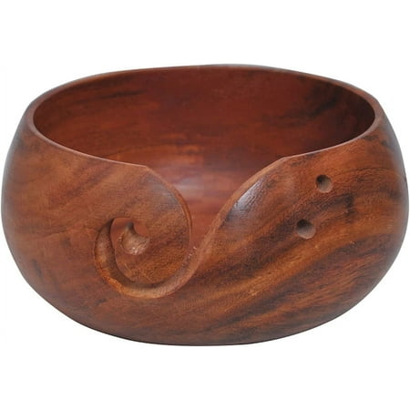 Wooden Yarn Bowl Handmade Rosewood Yarn Storage Bowl for Knitting & Crocheting