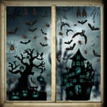 thumbnail image 2 of Halloween Decorations Halloween Window Clings Decals for Window Glass Decorations Halloween Glass Decals for Party Decorations Bat Spider Haunted Hous Spooky Door Stickers, 2 of 7