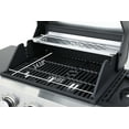 thumbnail image 4 of Gundir 3-Burner Propane Gas Grill with Side Burner, 37230 BTU Stainless Steel BBQ Grill, Enameled Cast Iron Grates & Foldable Side Tables, Heavy-Duty Wheels for Outdoor Cooking, 4 of 7