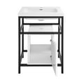 thumbnail image 5 of Ivy 24" Freestanding Bathroom Vanity in Glossy White with Matte Black Frame, 5 of 14