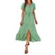 thumbnail image 1 of Vestido floral de verano para mujer NQ fluido de manga corta con cuello en V 2023, 1 of 4