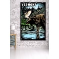 thumbnail image 2 of Vermont, Moose, Scratchboard (36x54 Giclee Gallery Art Print, Vivid Textured Wall Decor), 2 of 3