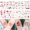 thumbnail image 2 of 10 Sheets Valentine Body Sticker Water Transfer Temporary Tattoo Sticker, 2 of 10