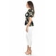 thumbnail image 2 of Blusa escote cruzado Roman Fashion /Juvenil, 6931 (Negro /Amarillo) negro M, 2 of 5