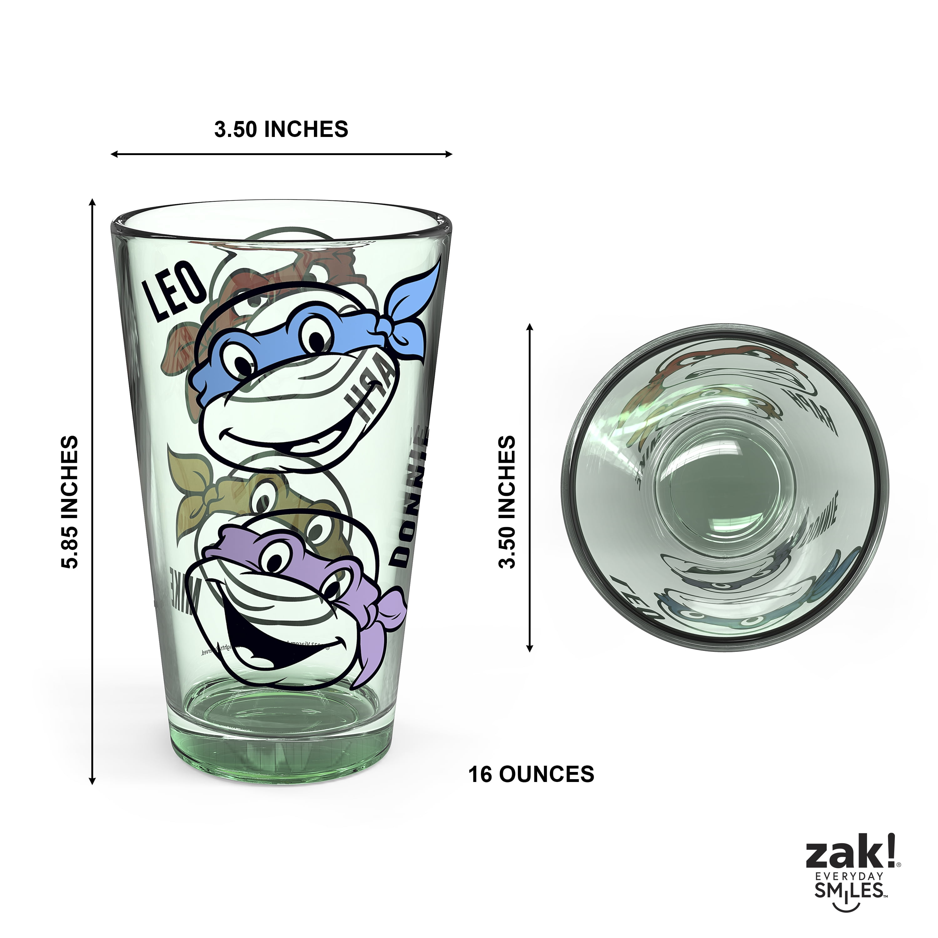 Zak Designs TMNT 16oz Pint Glass
