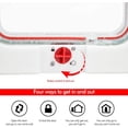 thumbnail image 3 of Puerta para mascotas para gatos y perros, adaptador de solapa para gatos, resistente al agua, con cerradura giratoria de 4 direcciones para gatos, perros pequeños, color blanco, 3 of 5