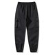 thumbnail image 5 of Pantalones largos estilo cargo para hombre, informales, holgados, con bolsillos y cordón, para ejercicio al aire libre, de poliéster., 5 of 7