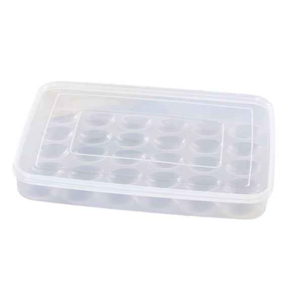 Large 30-Capacity Stackable Egg Container for Refrigerator, Clear Fridge Egg Storage Holder Organizer Tray with Cover, Stackable Pantry Storage Solution 1pc