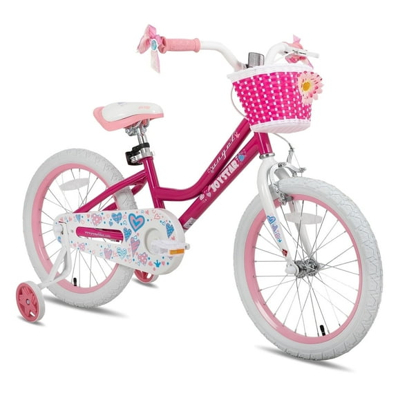 JOYSTAR Angel Girls Bike 18 Inch Kids Bike with Kickstand for 5-9 Years Old Girls,Toddler Bicycle,Pink