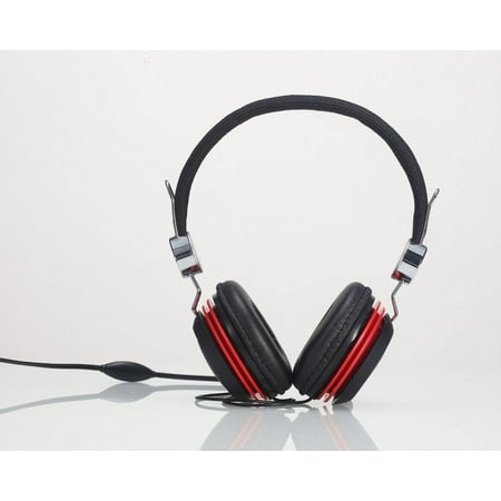 Overhead Mobile - Premium Over-Head Stereo Headset Headphones w/ Mic for Vertu Signature Touch,General Mobile GM5, Lenovo P2, Vibe K6, PALM Pixi Plus, Pixi (Red) + MND Stylus